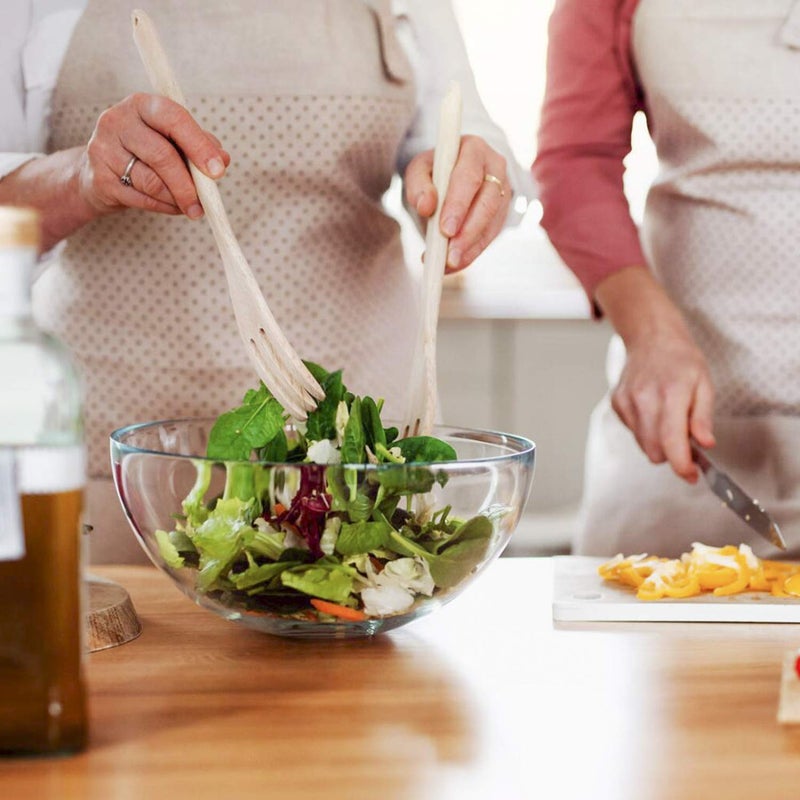 FOYO 8-inch Round Tempered Glass Bowl for Mixing Salad or Cereal, Set of 2 - Image 5